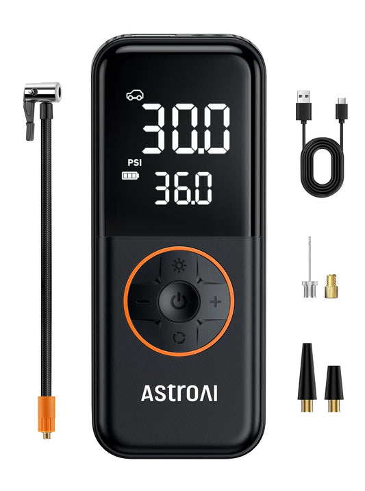 AstroAI L4 Portable Tire Inflator, Cordless Tire Air Compressor for Cars, Bicycles, Balls